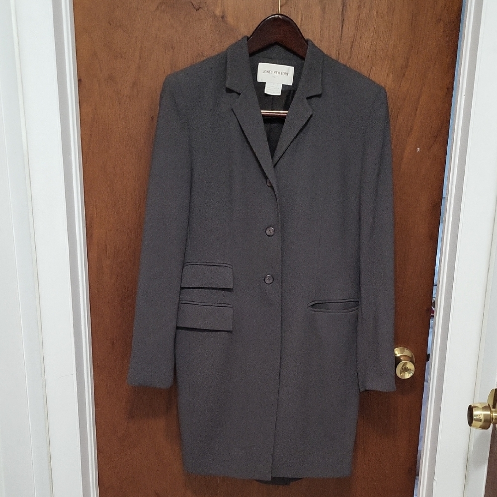 Jones New York Slate BLUE SKIRT SUIT. SIZE 10